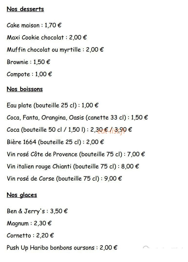 La Panifica — carte page 5
