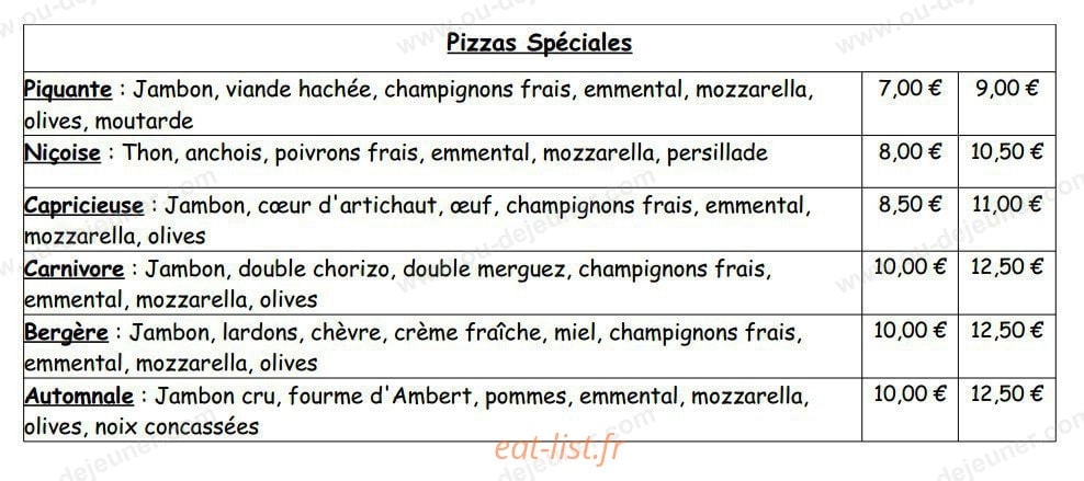 La Panifica — carte page 4