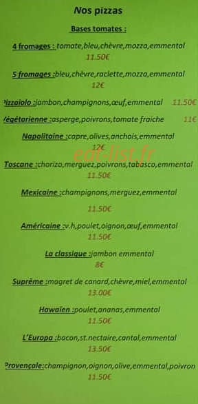 La Flambée — carte page 2