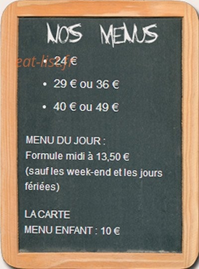 Restaurant Le Viaduc — carte page 2