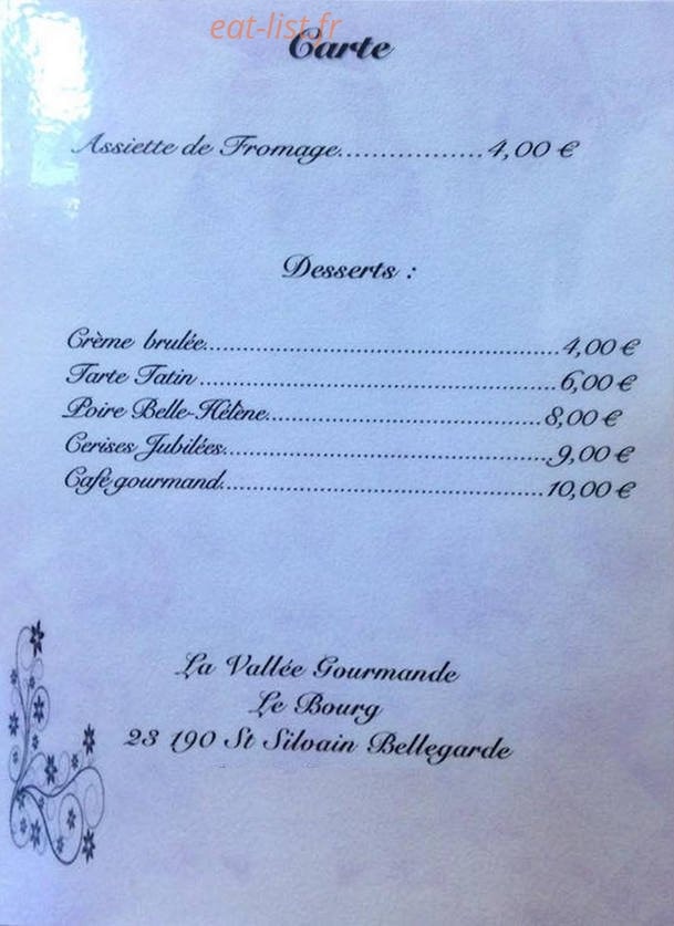 La Vallée Gourmande — carte page 2