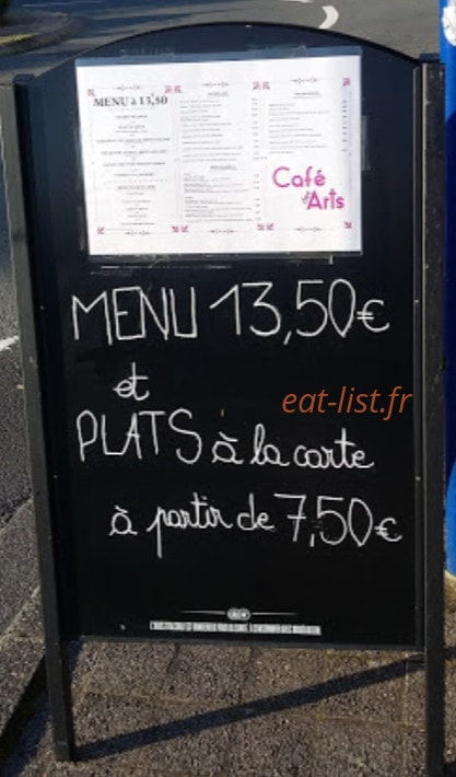 Café Des Arts — carte page 1