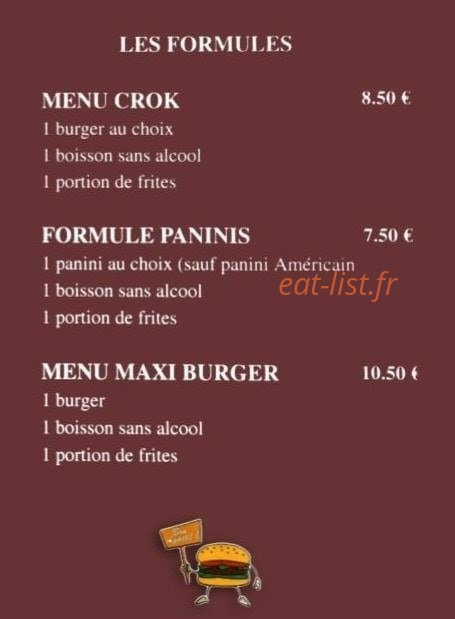 Crok Burger — carte page 6