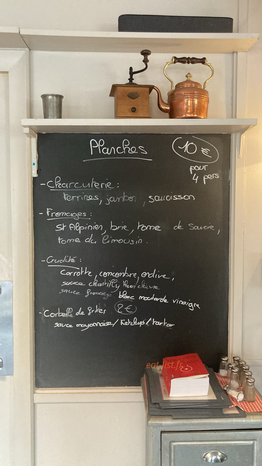 Le comptoir — carte page 1