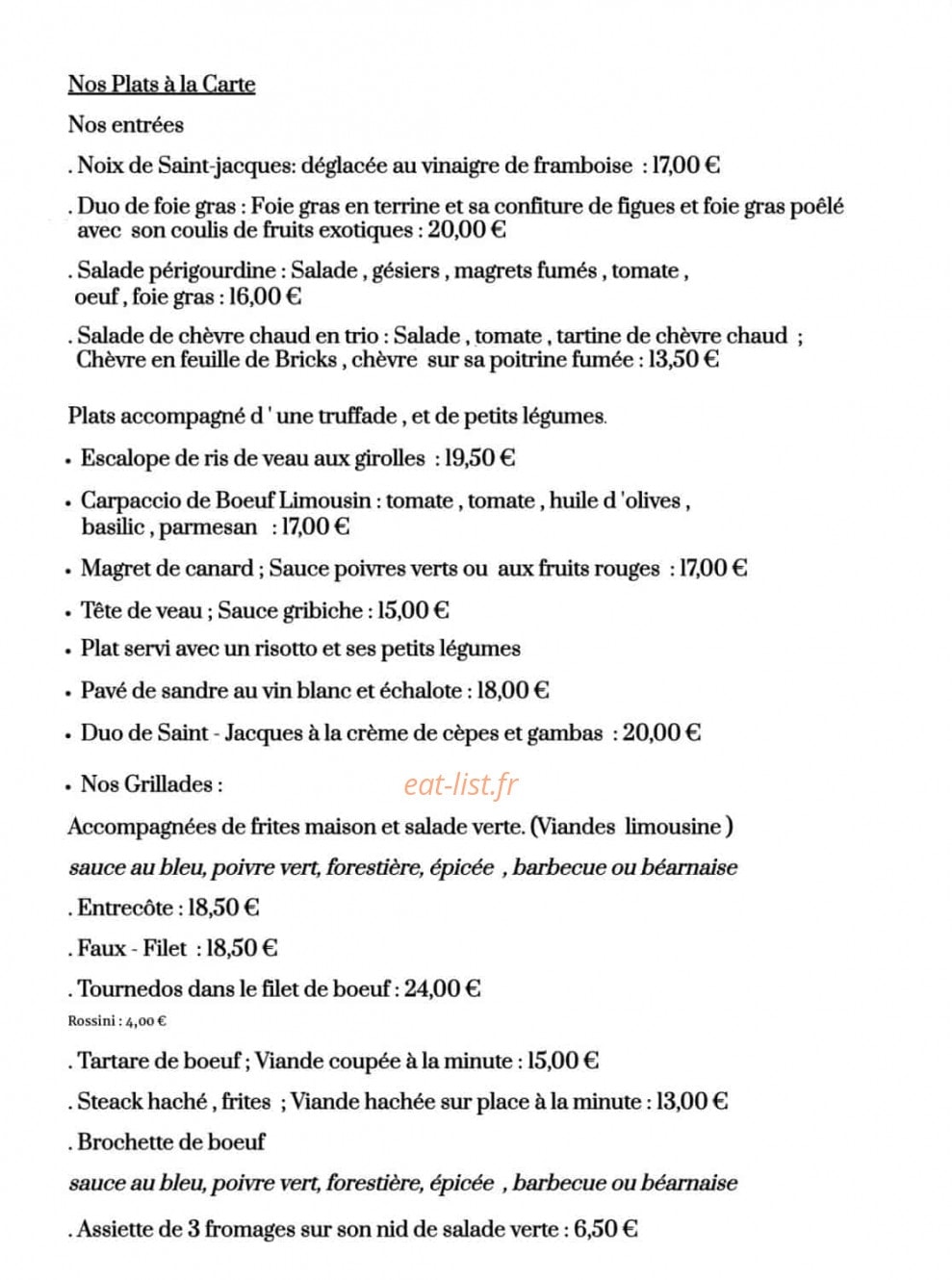 Relais des forets — carte page 2