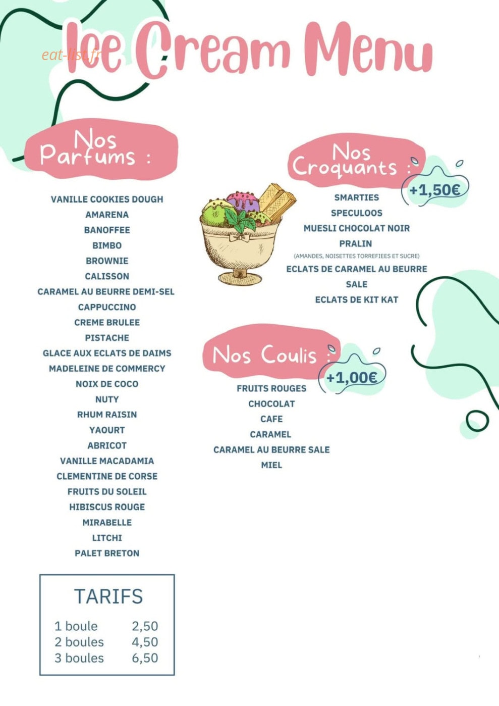 L' Ô à la Bouche — carte page 5