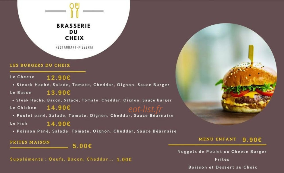 Brasserie du Cheix — carte page 3