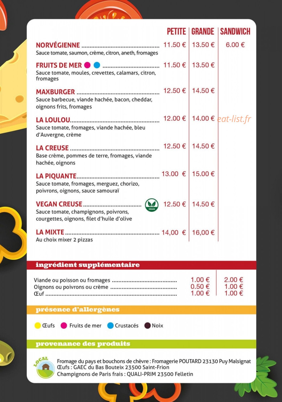 Pizza Fuse — carte page 4