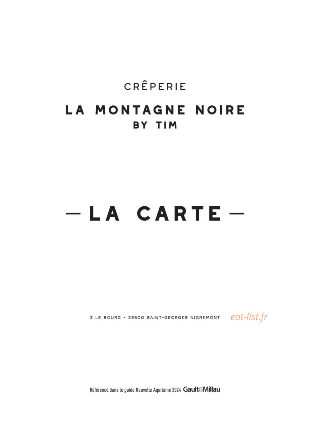 La Montagne Noire By Tim — carte page 1