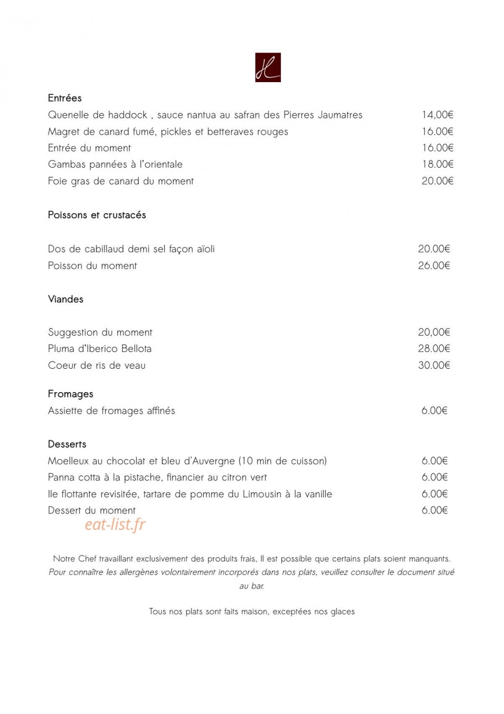 Le Central — carte page 1