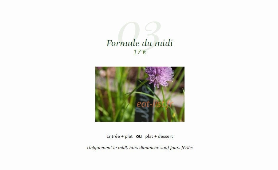 La Bonne Auberge — carte page 3