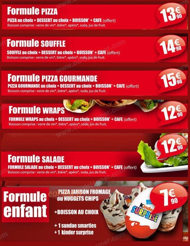 La pause gourmande — carte page 1