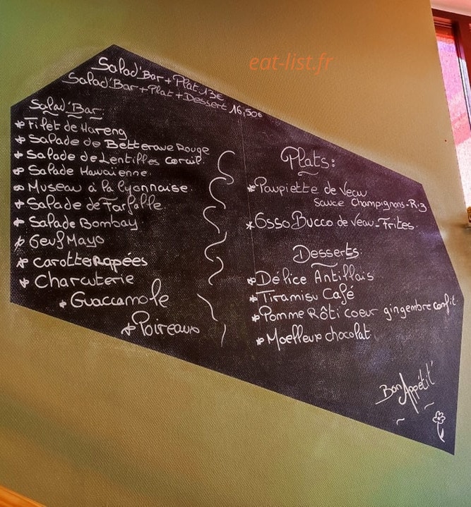 Restaurant héni — carte page 1