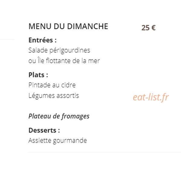 Au P'tit Creusois — carte page 1
