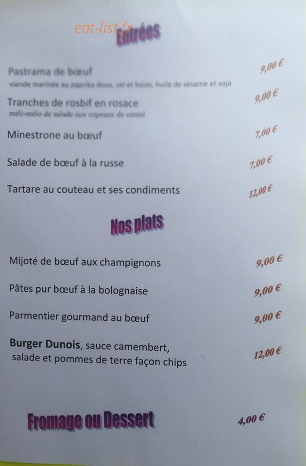 Hotel Joly — carte page 1