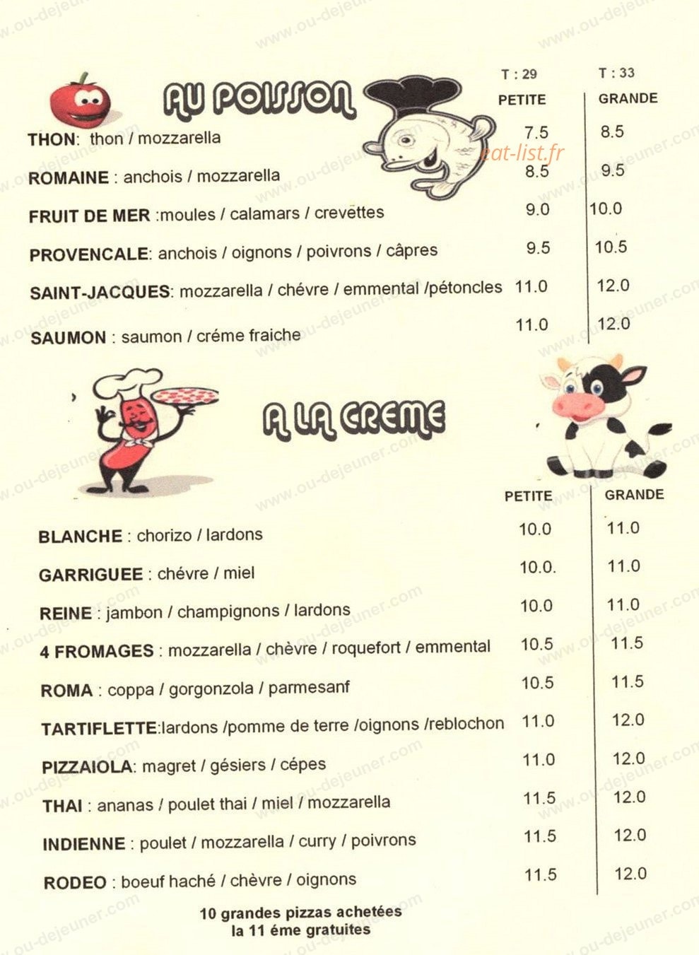 Allo sos Pizza - les clowns — carte page 2