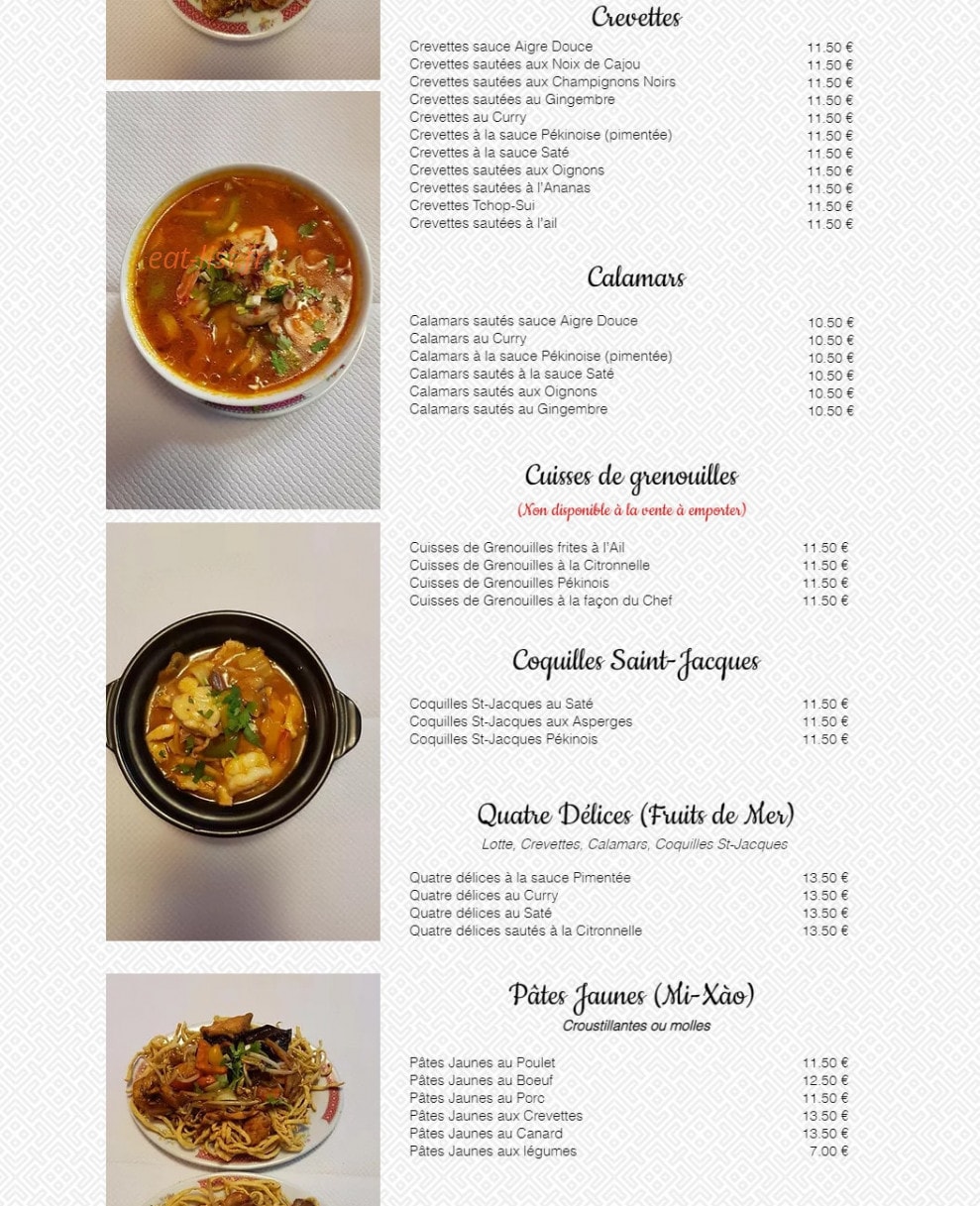 Auberge de Chine — carte page 3