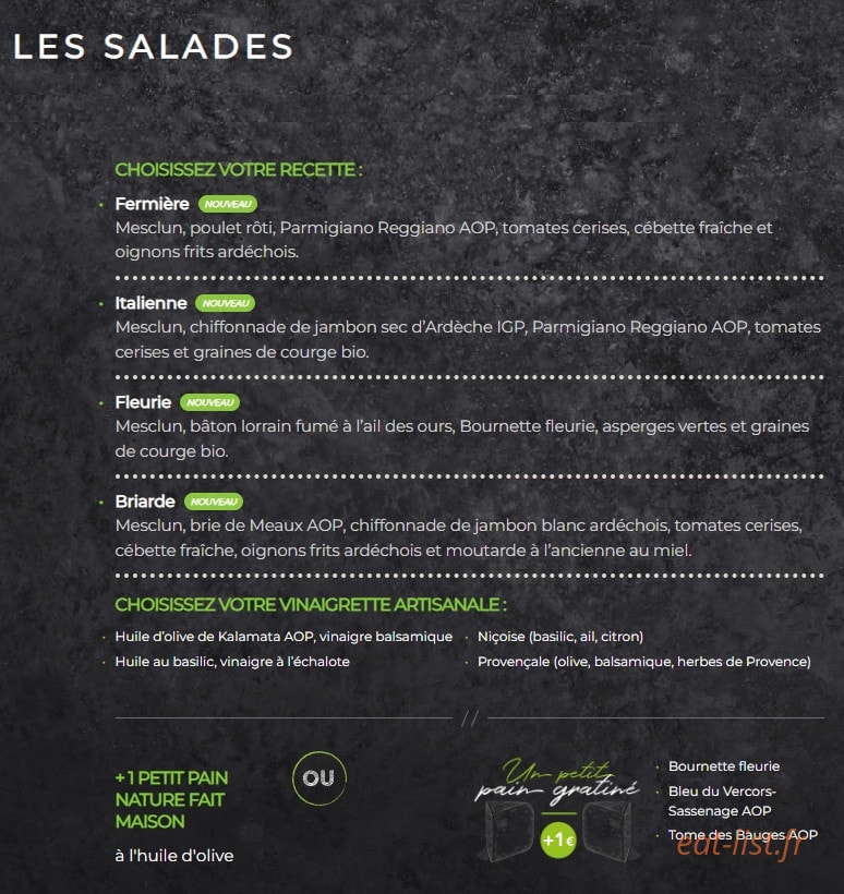 Basilic & Co — carte page 1