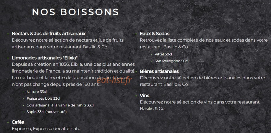 Basilic & Co — carte page 9