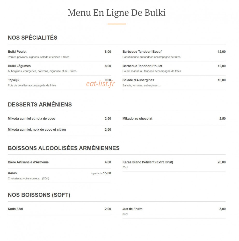 Bulki — carte page 1