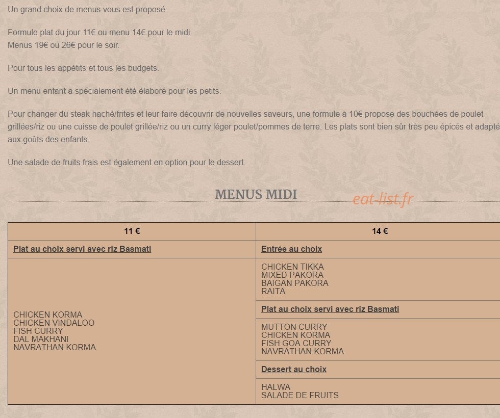 Chez Manija — carte page 6