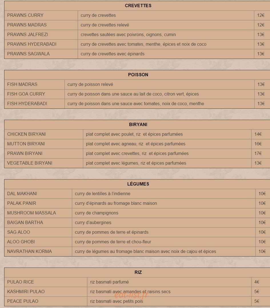 Chez Manija — carte page 3