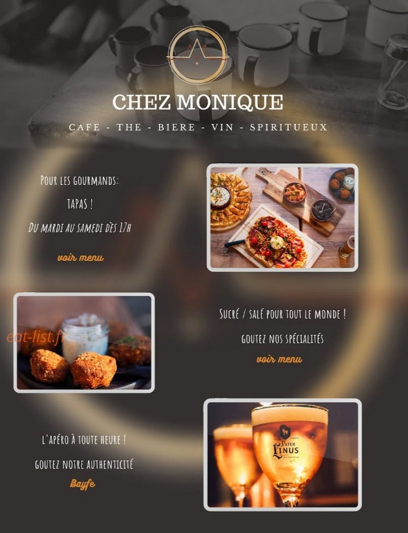 Chez Monique — carte page 1
