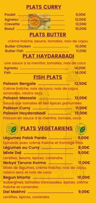 Indian Food — carte page 3