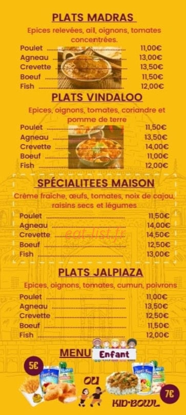 Indian Food — carte page 2
