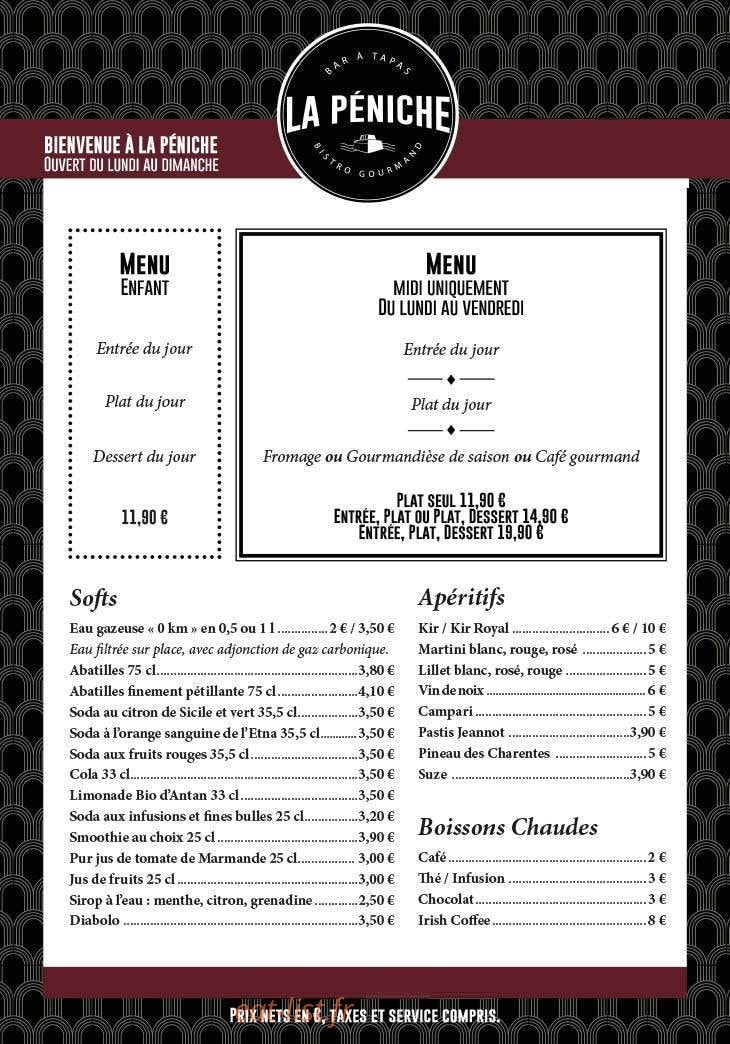 La Peniche — carte page 1