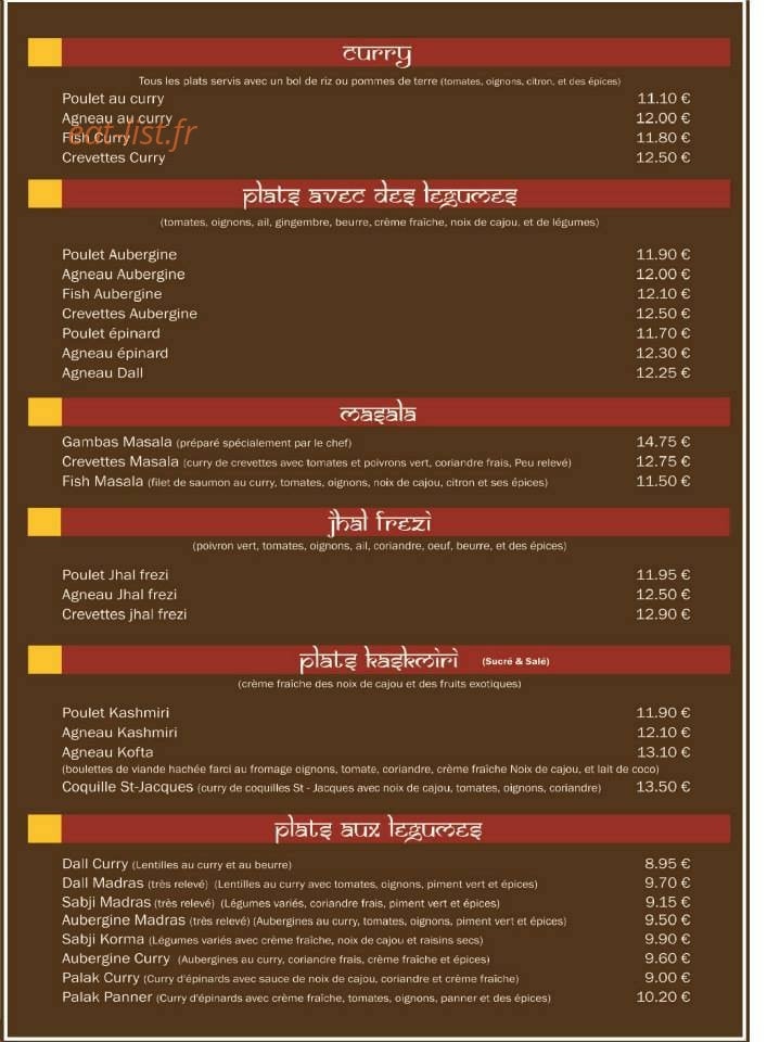 Le Bombay — carte page 3