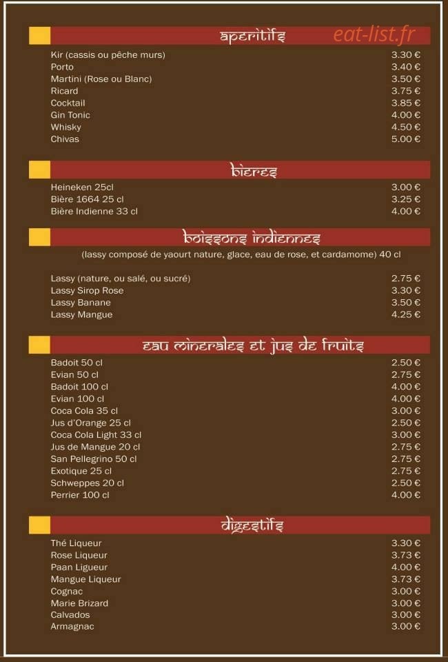 Le Bombay — carte page 10
