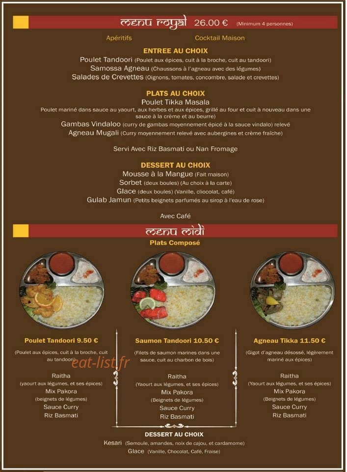 Le Bombay — carte page 6