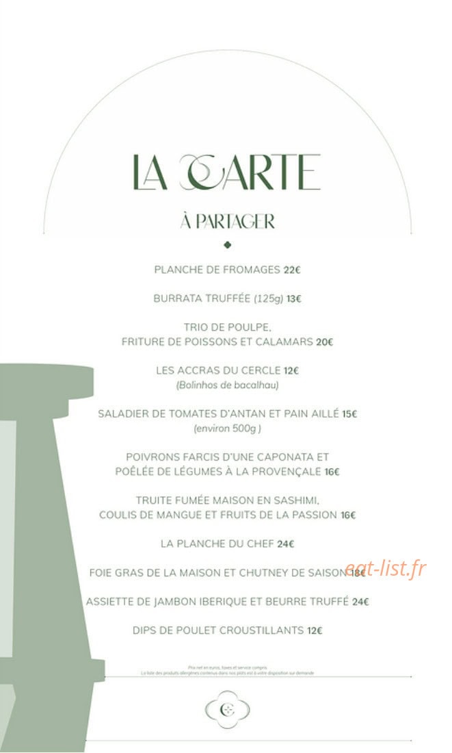 Le Cercle — carte page 1