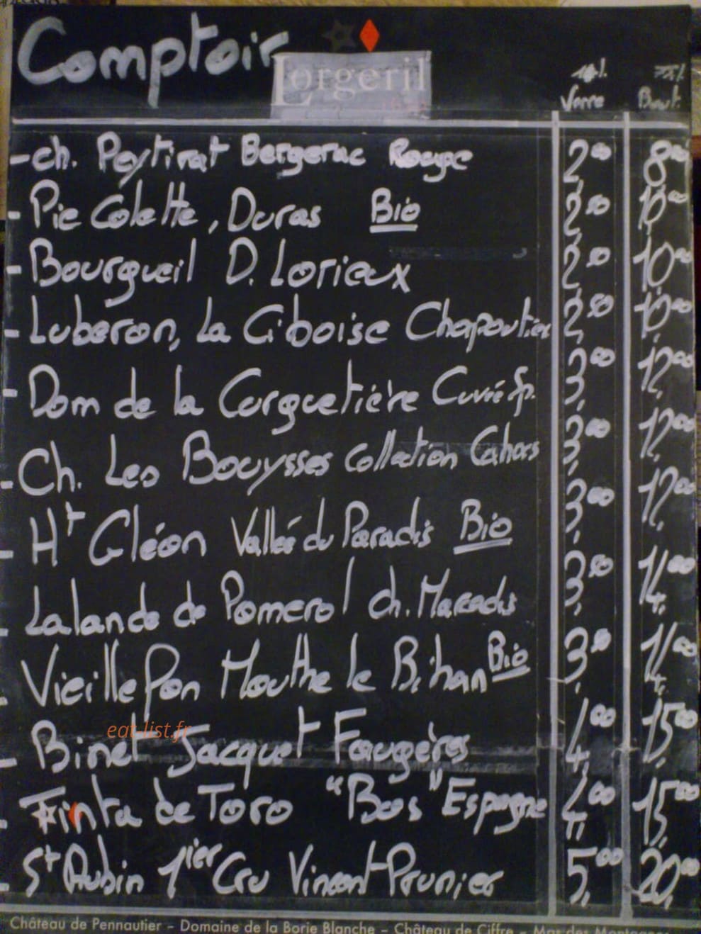 Le Chai Bordin — carte page 1
