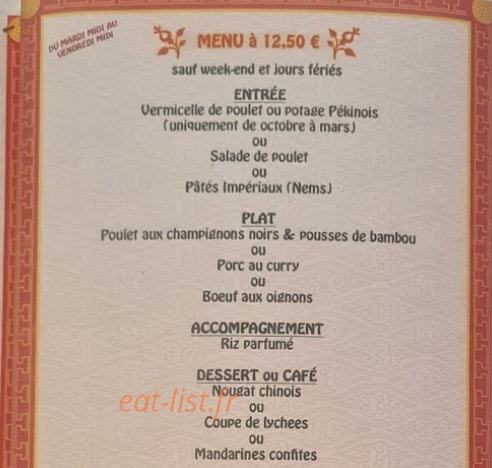 Le Shanghaï — carte page 1