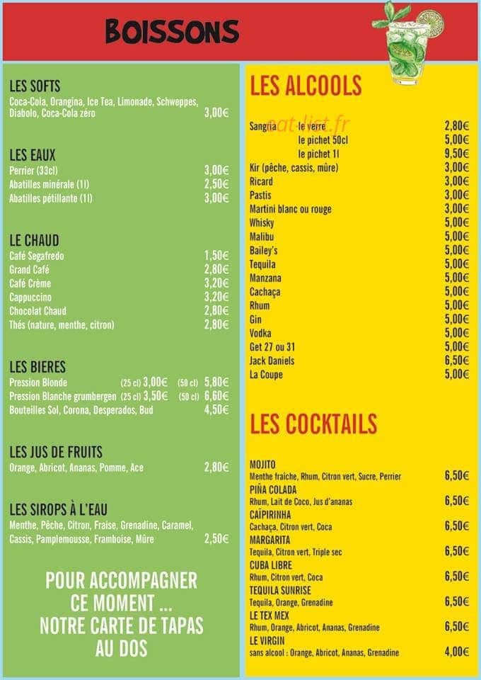 Le Tex Mex — carte page 4