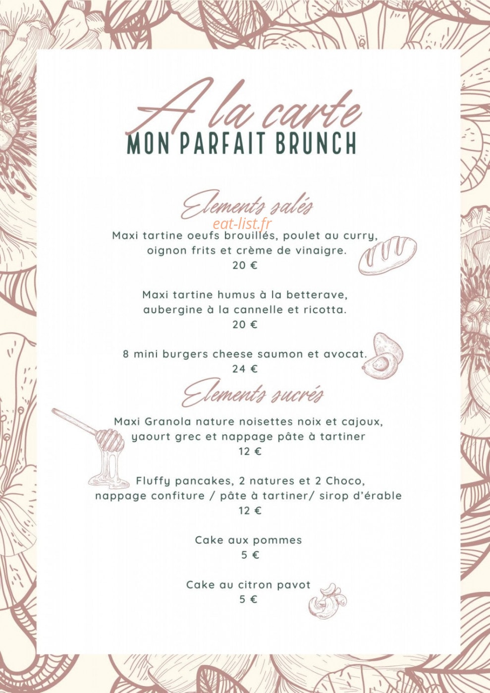 Mon Parfait Brunch — carte page 2