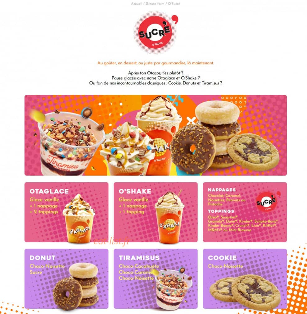 O'tacos — carte page 4