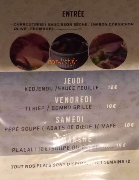 Resto Fenelon — carte page 1