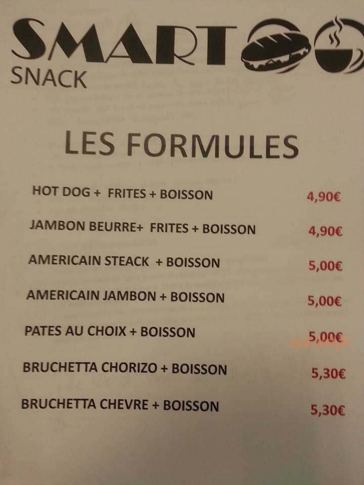 Smart Snack — carte page 2