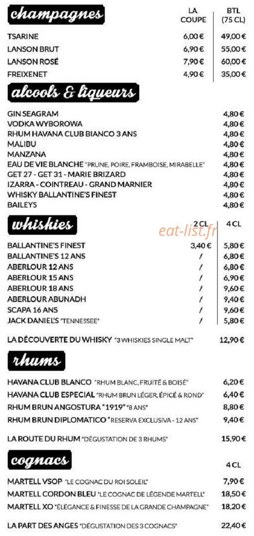 Watson's Pub — carte page 4