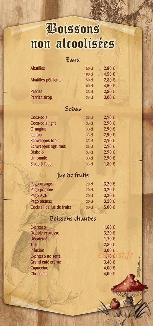 Aux Cèpes Enchantes — carte page 7
