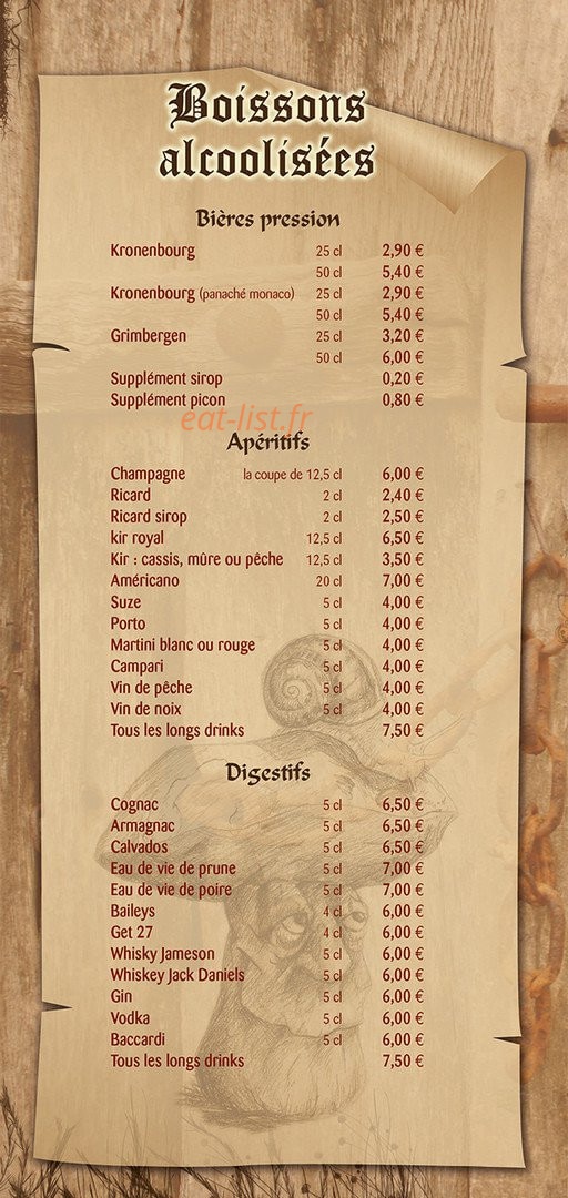 Aux Cèpes Enchantes — carte page 6