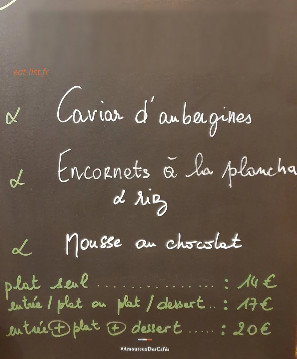 Café Olga — carte page 1