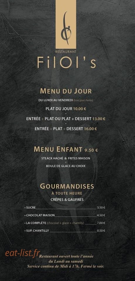 FilOl's — carte page 1