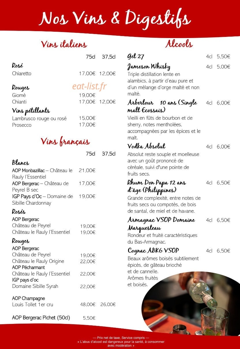 Gigino Pizzeria — carte page 6