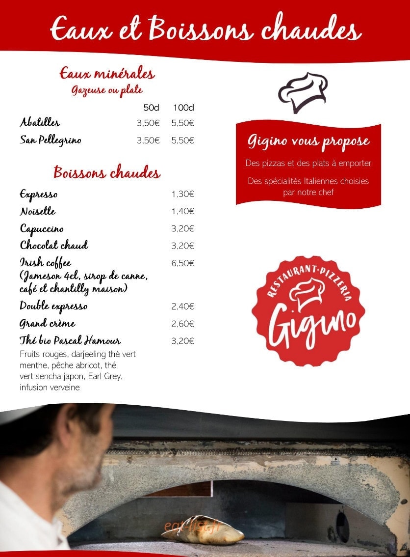 Gigino Pizzeria — carte page 7