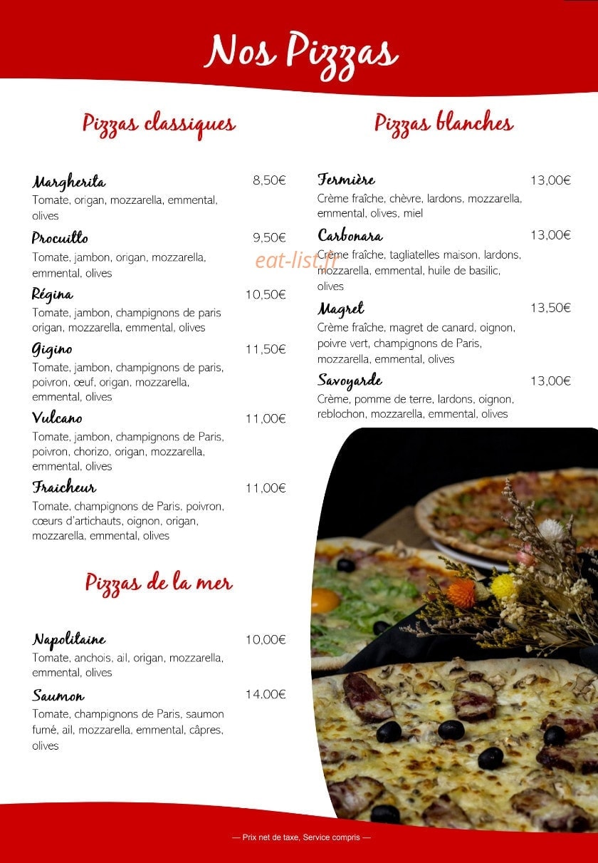 Gigino Pizzeria — carte page 3