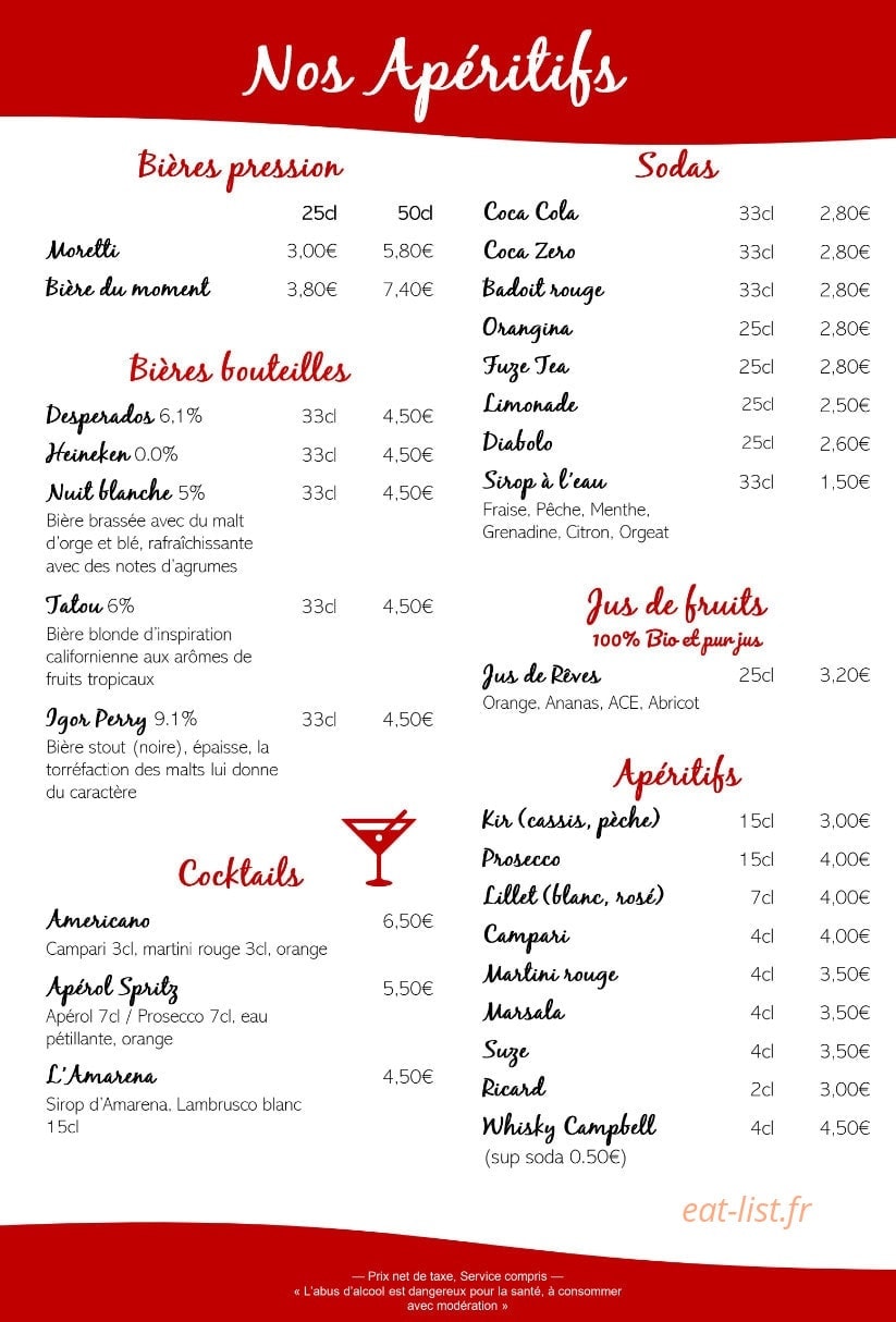 Gigino Pizzeria — carte page 8